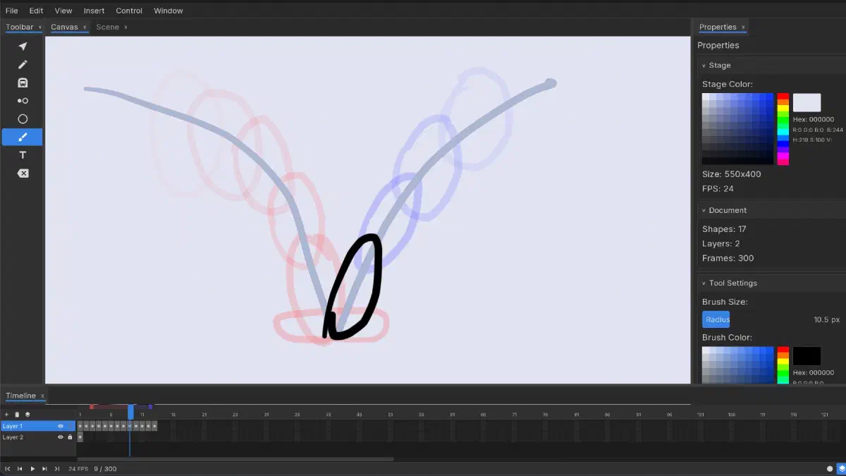 Kiln & Spark — A C GUI Framework and Flash-Style Animation Tool